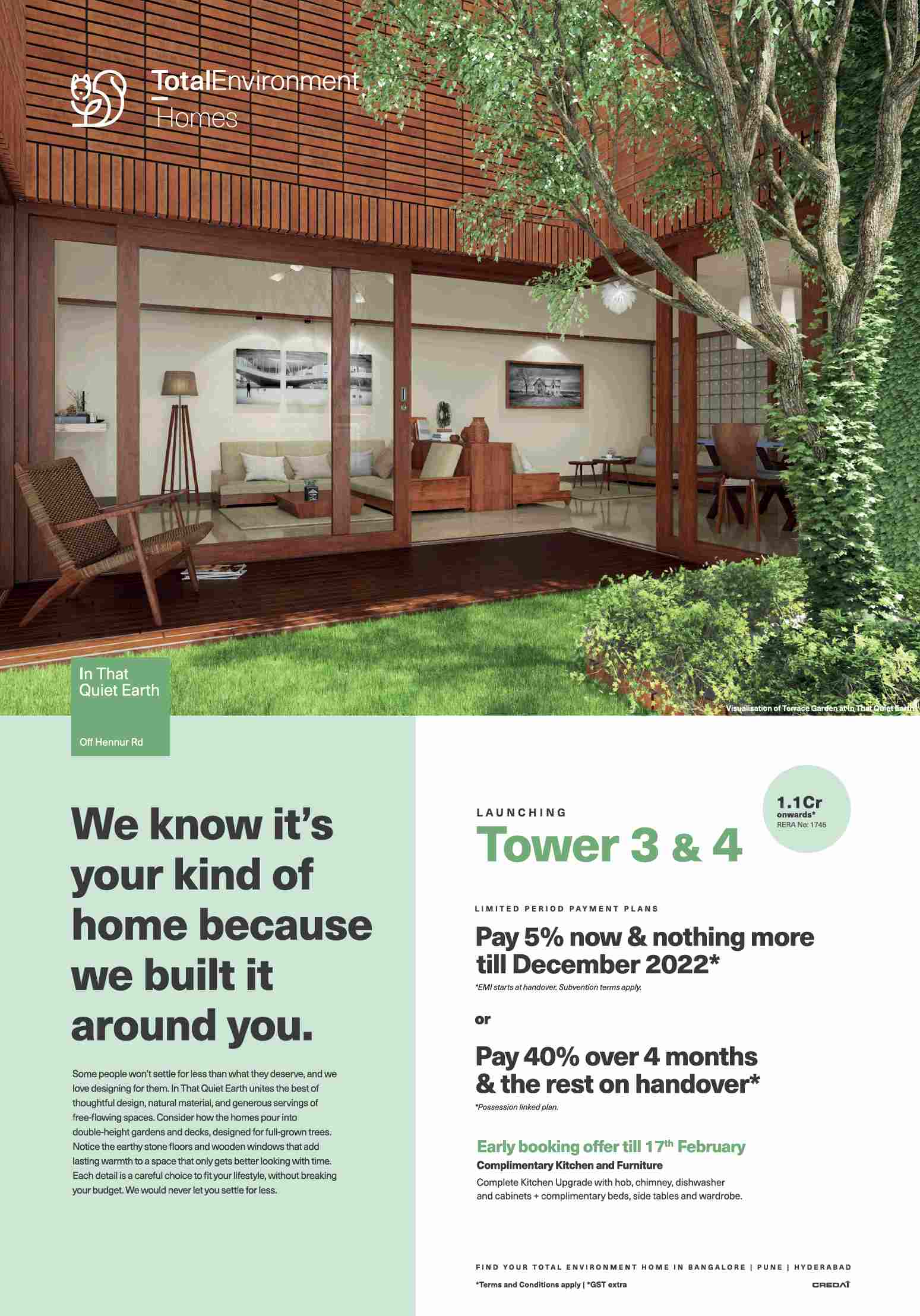 Launching tower 3 and 4 at Total Environment In That Quiet Earth in Bangalore